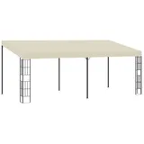 vidaXL Wand-Pavillon 3x6 m Creme Stoff