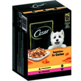 Cesar Selektion Gelee Huhn Rind Gemüse in mit Karotten, mit und 12x100g