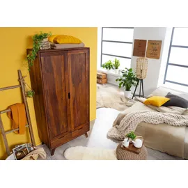 MASSIVMOEBEL24.DE Schrank Sheesham 90x45x180 walnuss lackiert MALMÖ 2 #100