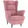 vidaXL Ohrensessel Rosa Samt 64 x 96 x 90 cm Rosa