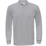 B & C B&C Herren Fine Piqué Poloshirt - heather grey S