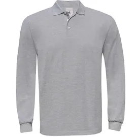 B & C B&C Herren Fine Piqué Poloshirt - heather grey S