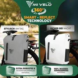 MIVELO 3in1 Fahrradtasche Gepäckträgertasche Rucksack mint