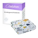 DAILYDREAM Gewichtsdecke für Kinder aus 100% Baumwolle, Edition Safari