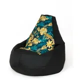 go gift Sitzsack, Schwarz, 105 x 80 cm, Birne