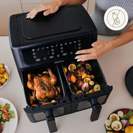 Zeegma Knapper Dual Heißluftfritteuse 1700 W schwarz