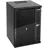 HMF 63409-02 Serverschrank 10 Zoll 9 HE 300 mm Tiefe Voll montiert Glastür Schwarz
