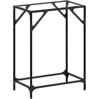 VidaXL Konsolentisch mit Glasplatte Transparent 60x35x81 cm Stahl