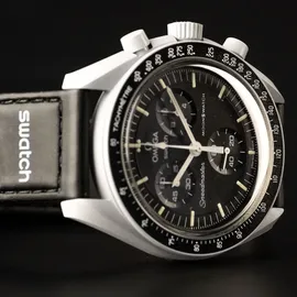 Swatch Omega Moonswatch Mission to the Moon - Schwarz/Schwarz