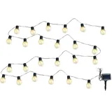 expo-bˆrse Solar Lichterkette 24 LED Gl ̧hbirnen warmweifl 6,60 m L‰nge Party Girlande
