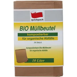 Quickpack Biomüllbeutel 10,0 l braun 2,0 mm, 10 St.