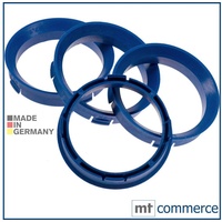 RKC Reifenstift 4X Zentrierringe blau Felgen Ringe Made in Germany, Maße: 66,6 x 57,1 mm