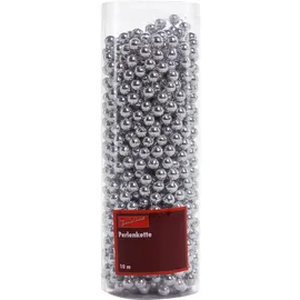 Trendline Perlenkette bruchfest, langlebig 10 m Silber Weihnachtsdeko