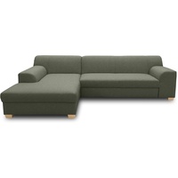 DOMO. Collection Ecksofa Tinos, Sofa in L-Form, Eckcouch, Couch Ecke, L-Sofa, 273 x 157 cm in grün