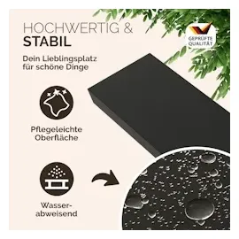 CASARIA Wandregal 50 x 3,8 x 23 cm Schwarz