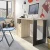 Kinderschreibtisch GAMI Duplex, schwarz (kastanie natur, schwarz), B:120cm H:75cm T:56cm, Tische, Jugendschreibtisch, Schreibtisch