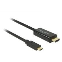 DeLock USB C Stecker auf HDMI Stecker DP Alt Mode 1 m Schwarz