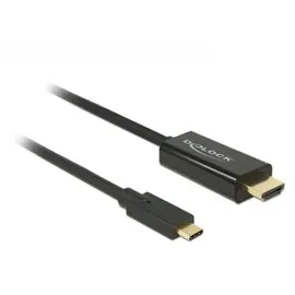 DeLock USB C Stecker auf HDMI Stecker DP Alt Mode 1 m Schwarz