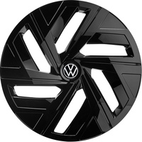 Volkswagen 11A071459ZKC Radzierblenden (4 Stück) Radkappen 19 Zoll Stahlfelgen Radblenden, schwarz glänzend