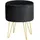 Akord Pouf LILI Samt 35 x 45 cm Schwarz