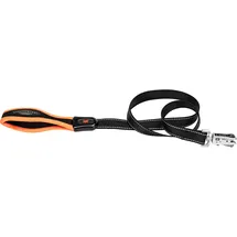 Ferplast ERGOFLUO Matic, Hundeleine Mittelgroße Hunde, Innovativer Karabiner mit Magnetmechanism, Ergonomisch Gepolsterter Griff, aus Nylon, 120 cm, Orange