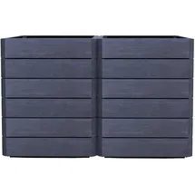 GARANTIA Ergo Vario 2 Wood 180 x 80 x 75 cm Anthrazit-Braun