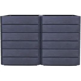 GARANTIA Ergo Vario 2 Wood 180 x 80 x 75 cm Anthrazit-Braun