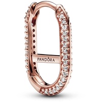 Pandora ME Pavé Link-Ohrring mit rosévergoldeter Metalllegierung mit Cubic Zirkonia, Kompatibel mit Pandora ME, Höhe: 16,7mm, 289682C01