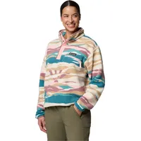 Columbia Helvetia II Printed Cropped Half Snap, river blue