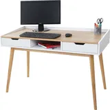 Mendler Schreibtisch HWC-A70, Computertisch Bürotisch, 120x55cm MDF Esche-Optik