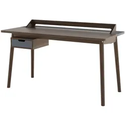 Hartô - Honoré Schreibtisch, Walnuss natur / schiefergrau