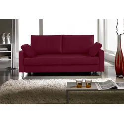 Schlafsofa BALI "FLEXA, Sitzen / Relaxen / Schlafen", rot (dunkelrot), B:166cm H:90cm T:95cm, Sofas, – Schlafsofa „Made in Germany“