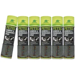 6x 500ml Petec Schweiß-trennschutz Spray Silikonfrei Co2 Universal Oberfläche: