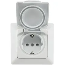ChiliTec Schuko-Steckdose IP44 Unterputz Weiß