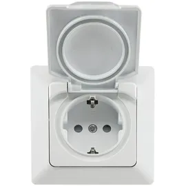 ChiliTec Schuko-Steckdose IP44 Unterputz Weiß