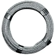 NORDWEST Drahtseil D.3,0-4,0mm L.170m 6x7+1FE Bruchkraft 5,28 kN Stahl,verz.ku.-ummantelt