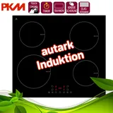 PKM Induktionskochfeld 60 cm autark 7200 Watt Aluminiumrahmen Boosterfunktion