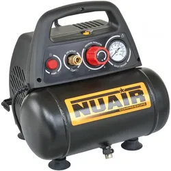 Nuair New Vento  200/8/6 - Elektrischer kompakter Kompressor - Motor 1.5 PS oilless - 6 Lt
