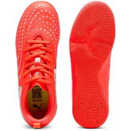 Puma Future 9 Play Hallenschuhe Kinder Glowing Red/White/Black 38