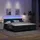 vidaXL LED Boxspringbett mit Matratze Dunkelgrün 180 x 200 cm Samt