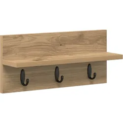 vidaXL Wandmontierter Kleiderständer mit Regal Wandmontiert Eiche handwerklich