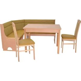 HOFMANN LIVING AND MORE Essgruppe »4tlg. Eckbankgruppe«, (Spar-Set, 4 tlg., 4tlg. Eckbankgruppe), Stühle montiert, gelb