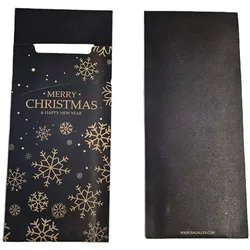 520 Serviettentaschen Bestecktaschen Sacchetto Weihnachten 85x200mm inkl. Serviette 33x33cm 2lg weiß