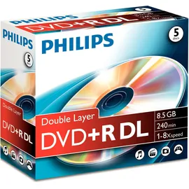 Philips DVD+R DL 8x JC 5 Stück(e)