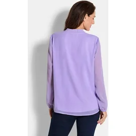 GOLDNER Elegante Jersey-Bluse mit Rundhals lila 19