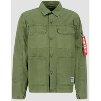 Alpha Industries Color Block Überhemd Dark Olive 3XL