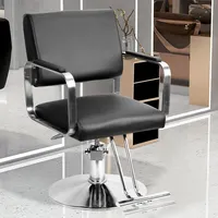 yoakaiax Friseurstuhl, Styling, strapazierfähig, hydraulische Pumpe, Friseurstuhl, Friseurstuhl, Salonstuhl für Haarstylisten, robuster Stuhl mit höhenverstellbarer Höhe, Shampoo-Stuhl, Schwarz