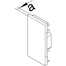 Hager BRS6517069016 Endstück schnittkaschierend BRS 68x170mm OT 80mm v-weiß
