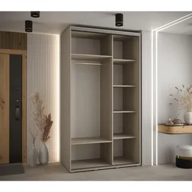 möbel kryspol Schwebetürenschrank Dakota 130 x 235,2 x 60 cm Schwarz
