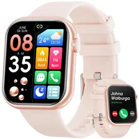 Hwagol Smartwatch Damen Herren, 1.85" Zoll Touchscreen Smart Watch mit Bluetooth Anrufe, Uhr Damen Herren mit 140+ Sportmodi SpO2 Pulsuhr Schlafmonitor Schrittzähler, Armbanduhr für iOS Android